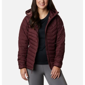 Columbia Powder Lite Hooded, Chamarras Vino Para Mujer | 930657-AYN